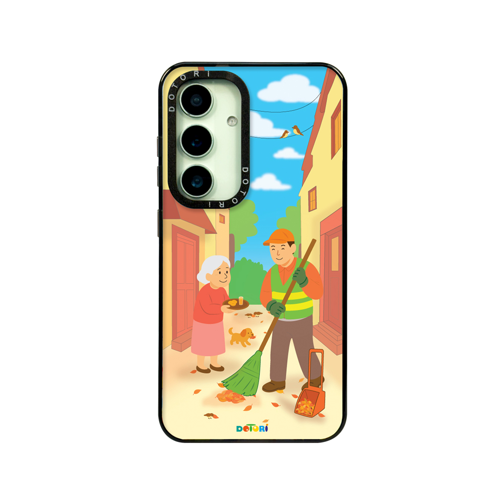도토리 환경미화원 응원해 갤럭시 아이폰 플롯 핸드폰 케이스