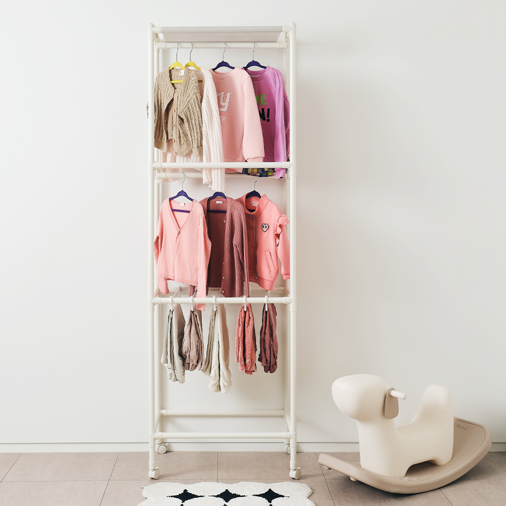 아기 행거 유아행거 다걸어 3단