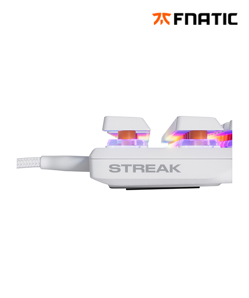 프나틱기어 STREAK80 LP PBT 화이트 TKL 게이밍 키보드 스피드축 KR (9.5~ 사은품 C타입 케이블) - 상세 이미지 3