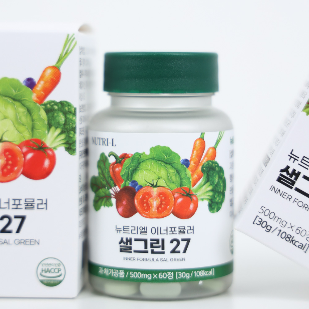 뉴트리엘 샐그린27 식이섬유 유산균 장건강 식전야채 식단관리 영양제 60정, 2개 이미지 2