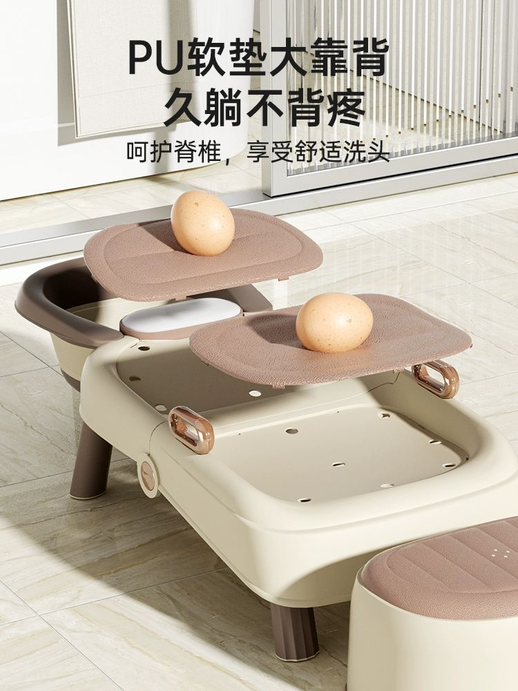 간이 접이식 목욕침대 머리감는 샤워 간병 샴푸 베드 세면대 포함 버비엘골드 PP 하드패드 - 상세 이미지 3