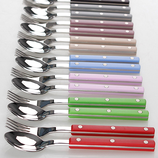 심플 카페 스텐 티포크 과일 디저트 포크 10color - 상세 이미지 4
