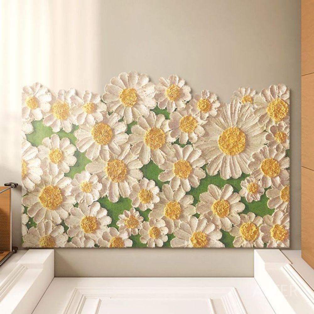 초대형 데이지 꽃그림 유화 팝아트 그린 손으로 거실 A 120x100cm - 상세 이미지 2