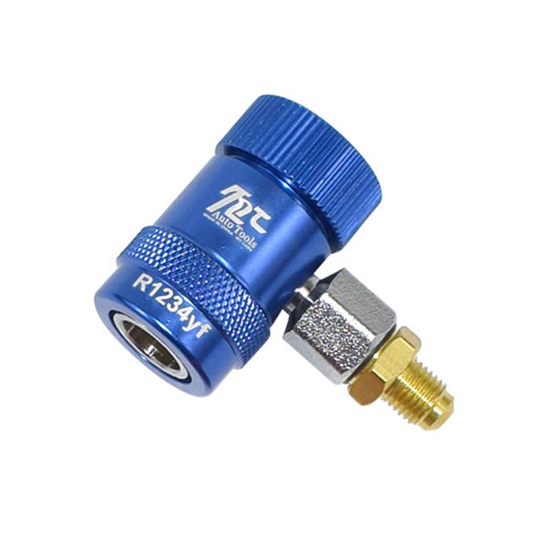고압 저압 에어컨 게이지 냉동 회수 가스통 밸브 자동차 레드 미국규격R1234yf전용 17mm - 상세 이미지 2
