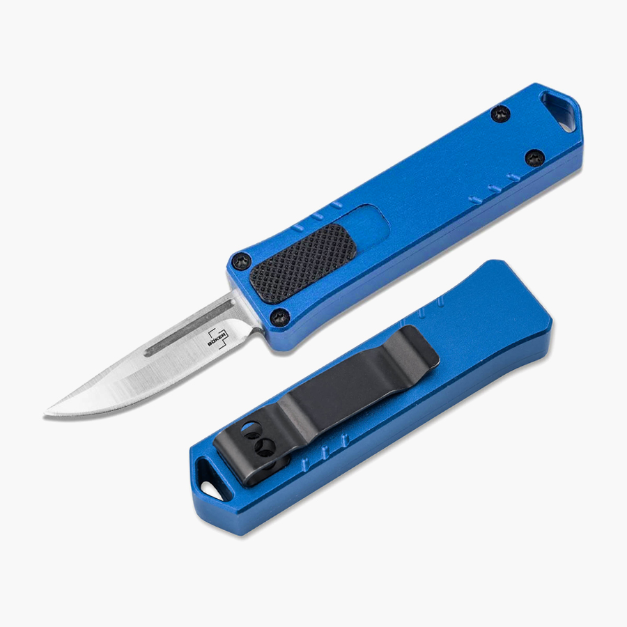 보커 플러스 마이크로 USB OTF 블루 오토매틱 나이프 휴대용 칼 - 메인 이미지