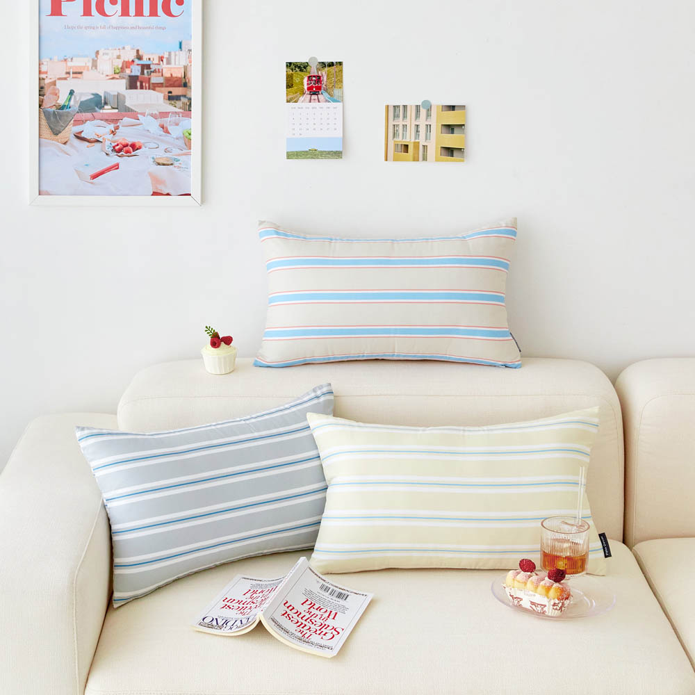 스트라이프 직사각쿠션 쇼파쿠션