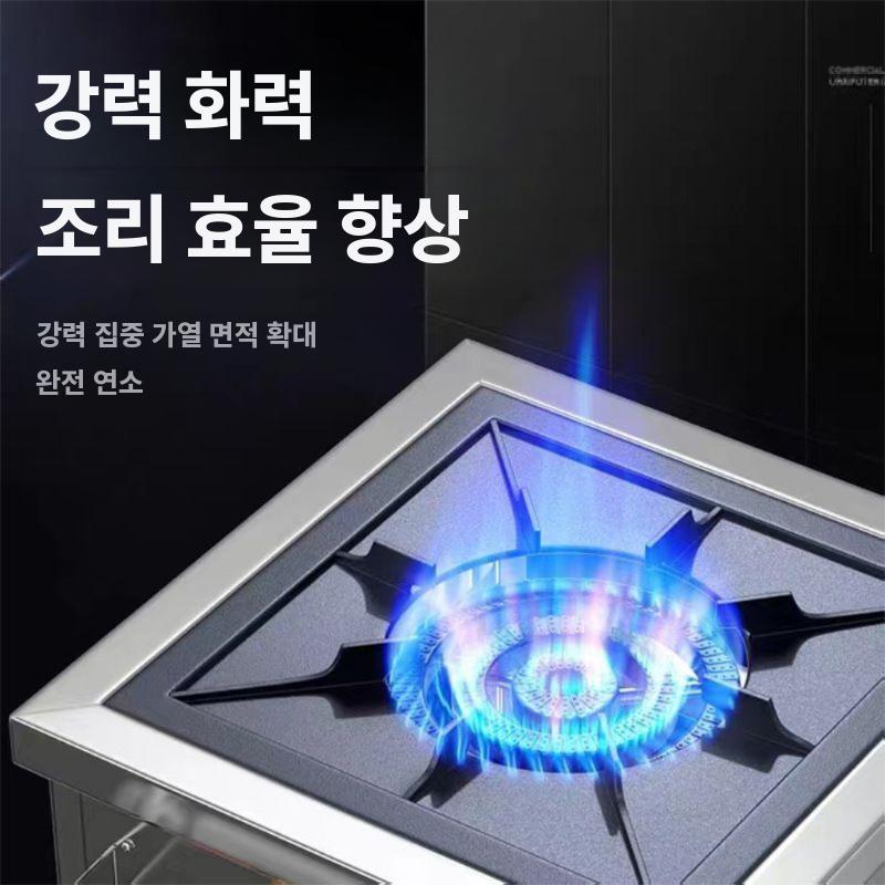 낮은 가스렌지 간택기 음식점 육수용 스토브 상업용 버너 2링 1구 / 방염 전자점화 - 상세 이미지 2