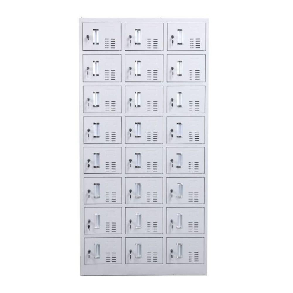 철제 락커룸 캐비닛 군대 보관함 도어 파일 사무실 옷장 9문 그레이 화이트 옷장 0.8mm - 상품 이미지