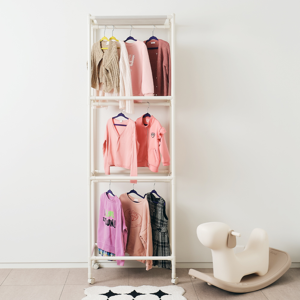 아기 행거 유아행거 다걸어 3단