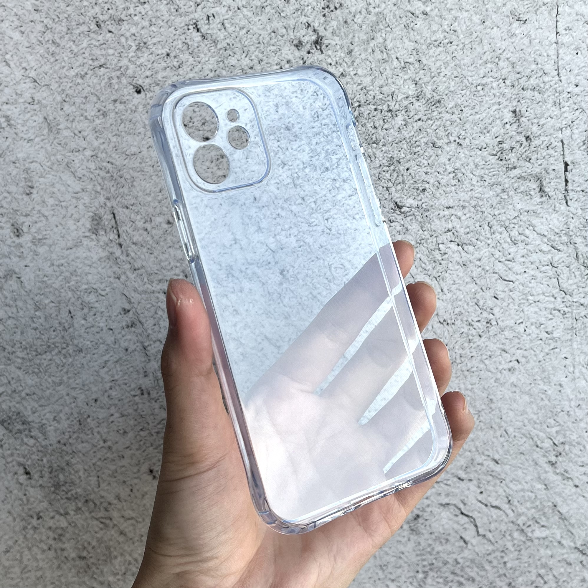 변색없는 젤리 범퍼 슬림 풀커버 카메라보호 투명, 아이폰12 미니 - 상품 이미지