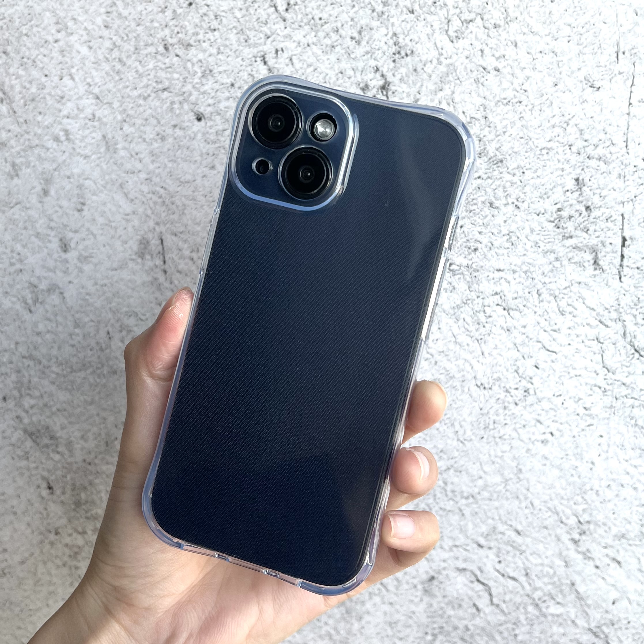 변색없는 젤리 범퍼 슬림 풀커버 카메라보호 투명, 아이폰14 - 상품 이미지