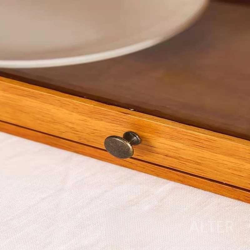빈티지 찬장 주방 수납함 인테리어 소품 컵 수납장 우드 허니우드-60cm 단문 - 상세 이미지 3