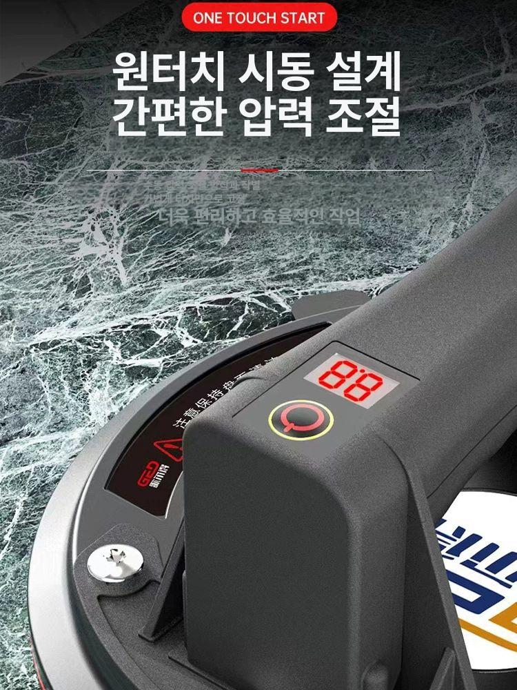 전동 유리 흡착기 압착기 리프트 진공 돌침대 대리석 이중 레드 디지털 스마트 1전+공구함 - 상세 이미지 3