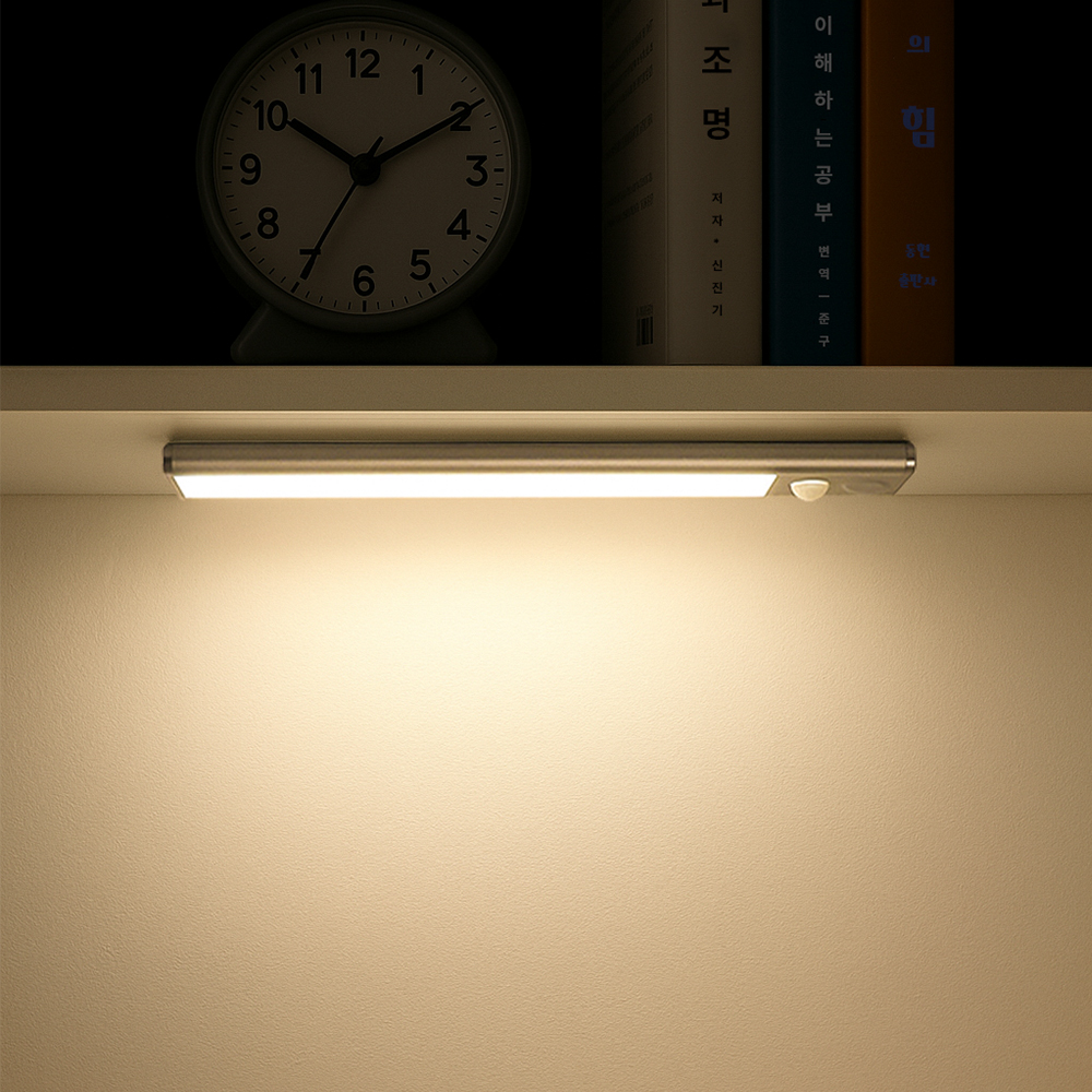 엣지 슬림 알루미늄합금 센서등 터치식 무타공 LED 센스등 장농조명 파카이라이트 제품 이미지