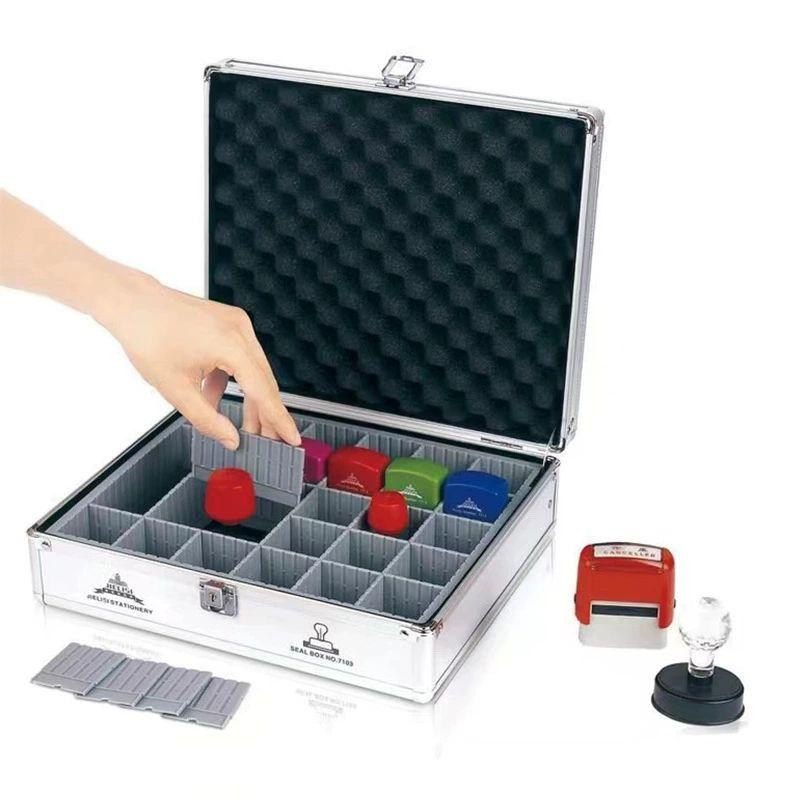 직인 도장 법인 개인 인감 황동 졸업 보관함 도장함 20.3x15.8x9cm 12칸 - 상세 이미지 4