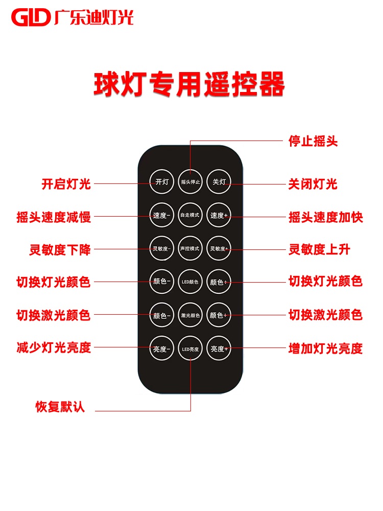 원격제어 파티룸 미러볼 헤드빔 회전등 원격 무대 웨딩 - 상세 이미지 3