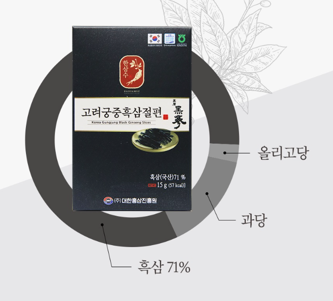 한삼수 고려궁중흑삼절편 100% 국산 선물세트 개별포장 결혼 답례품 상견례 - 상세 이미지 5