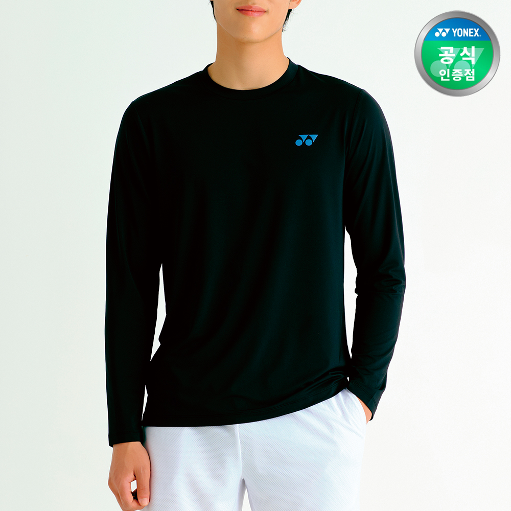 요넥스 259TL005M 배드민턴 베이직 기능성 긴팔 티셔츠 남성 이지웨어 블랙 - 상품 이미지
