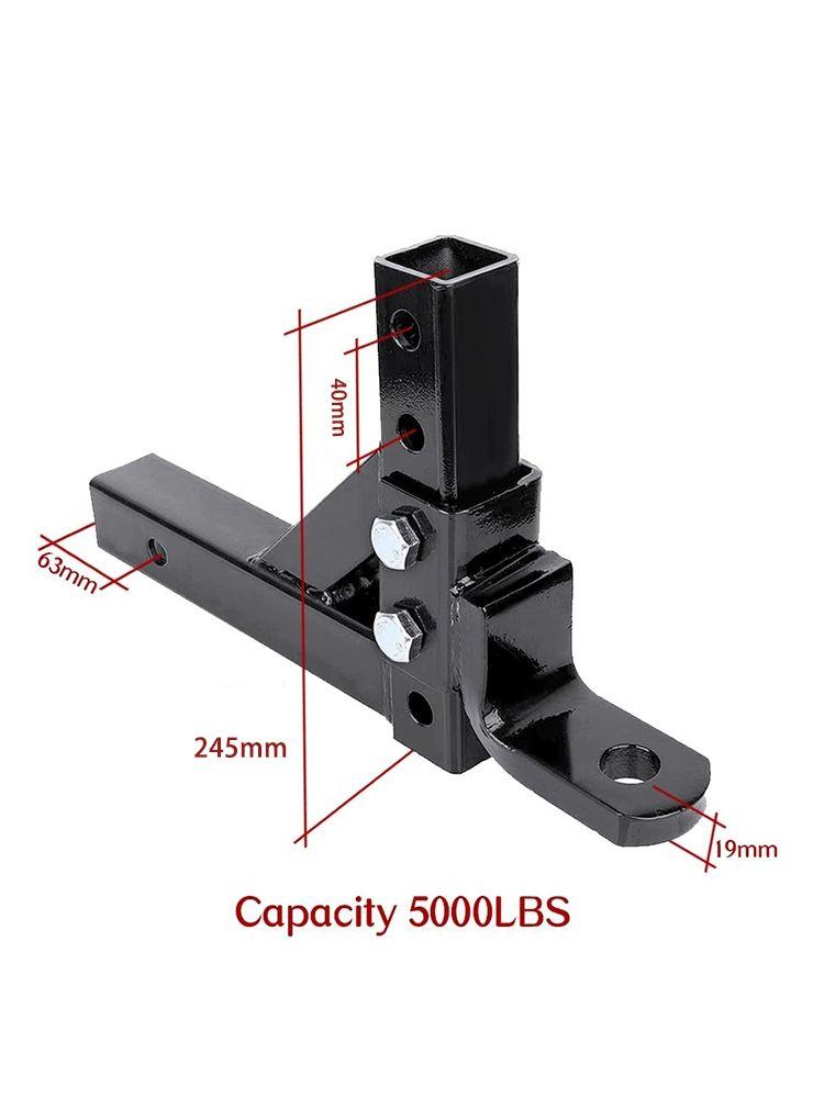 히치볼 마운트 견인장치 견인볼 견인고리 차량용 사각구+가변 암+50mm 볼+핀 - 상세 이미지 2