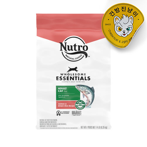 뉴트로 캣 내추럴초이스 어덜트(연어와현미), 6.35kg, 1개