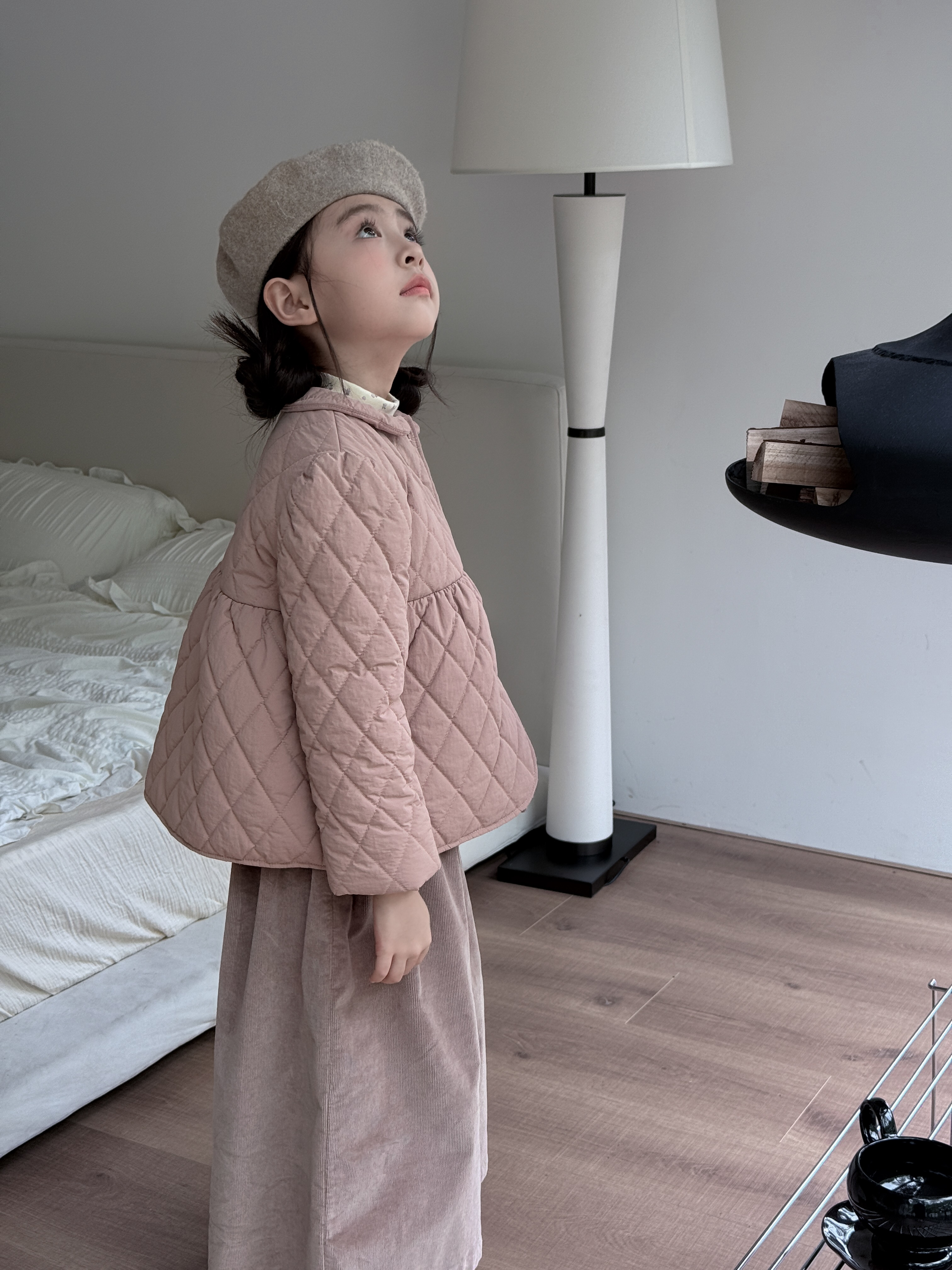 쁘띠 카라 다이아몬드 퀼팅 자켓 유아 주니어 간절기 - 상세 이미지 5
