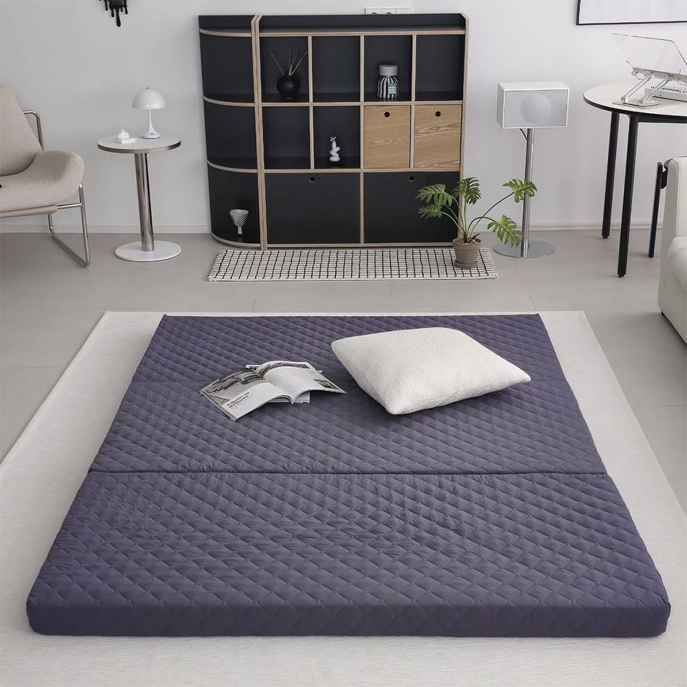 집앤콕 탄탄한 허리에좋은 토퍼매트리스 접이식 침대 바닥 3단 수면매트 MS 8cm