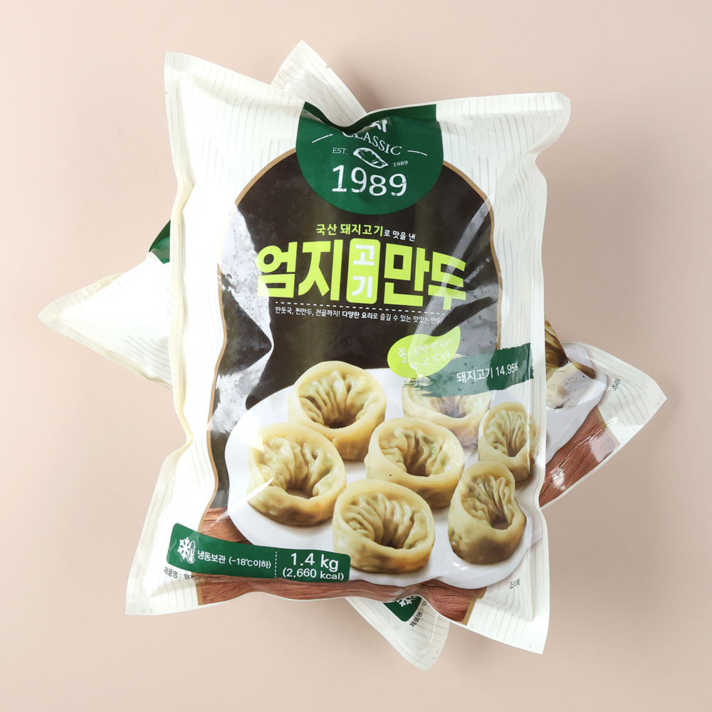 엄지 맛있는 손만두 업소용 냉동 고기손만두, 1.4kg, 1개 - 상세 이미지 3