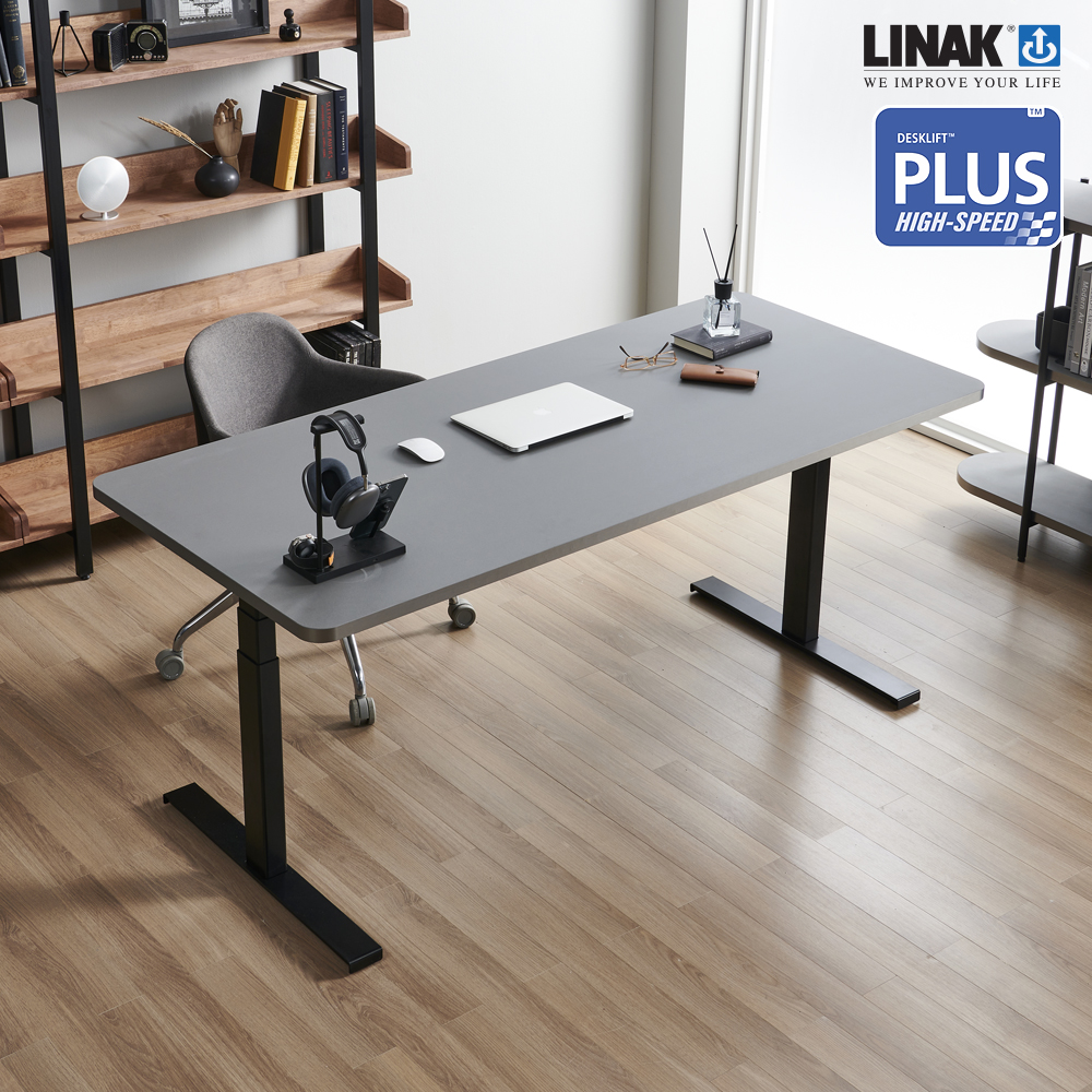 디포코 SAM 리낙 LINAK 모션 데스크 스탠딩 높이조절 높낮이조절 책상 860 DL5 블랙