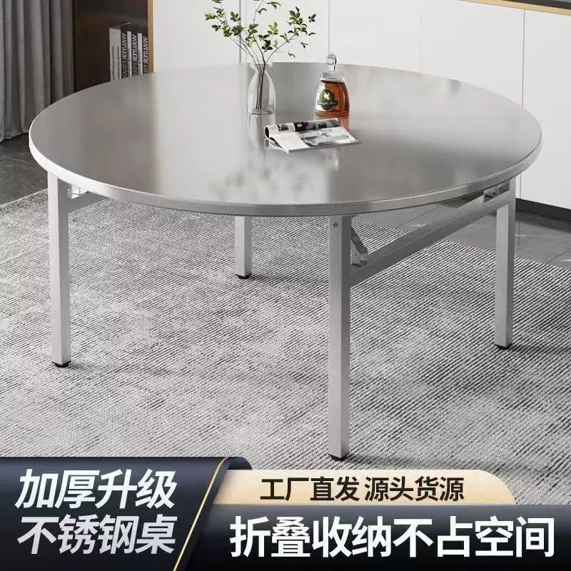 접이식 스텐 테이블 루프탑 업소용 식탁 포차 식당 80x55CM 테이블 특두꺼움 접이식 - 상세 이미지 4