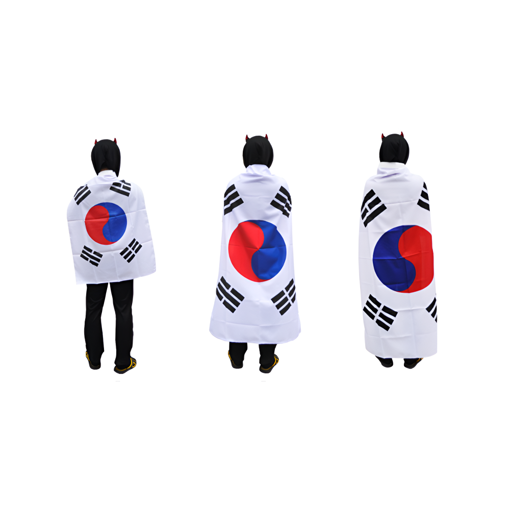 태극기망토 집회 대형 태극기 응원 시위 대한민국 국기 국산 8호 - 상세 이미지 3