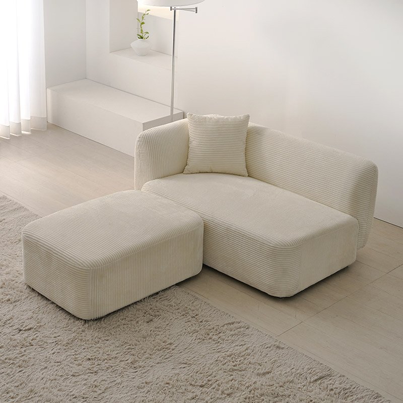 e스마트 모브 코듀로이 3인용 패브릭 쇼파 스툴포함