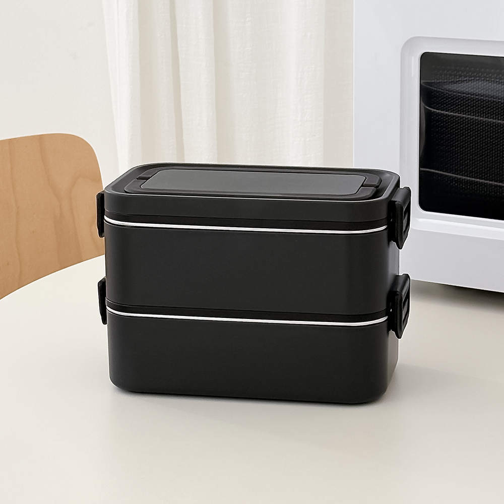 장바군이 스텐도시락 직장인 전자레인지 보온용기 런치박스 2L, 화이트 - 상세 이미지 5