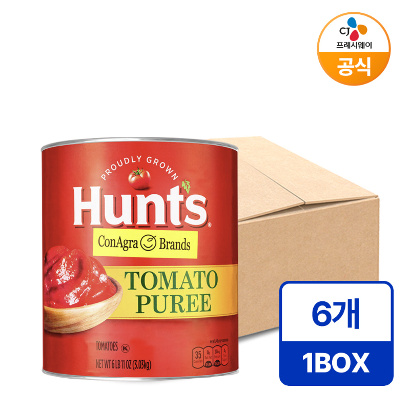 [직수입] 헌트 토마토 퓨레 업소용 대용량 3.03kg, 6개 - 상품 이미지