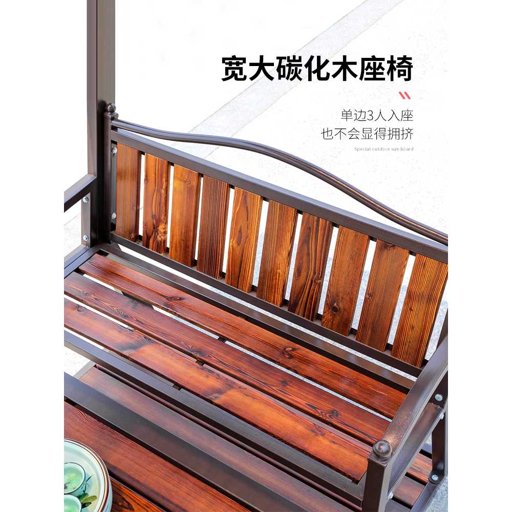 야외 지붕 벤치 마당 정원 발코니 옥상 원목 파빌리온 A 이미지 6