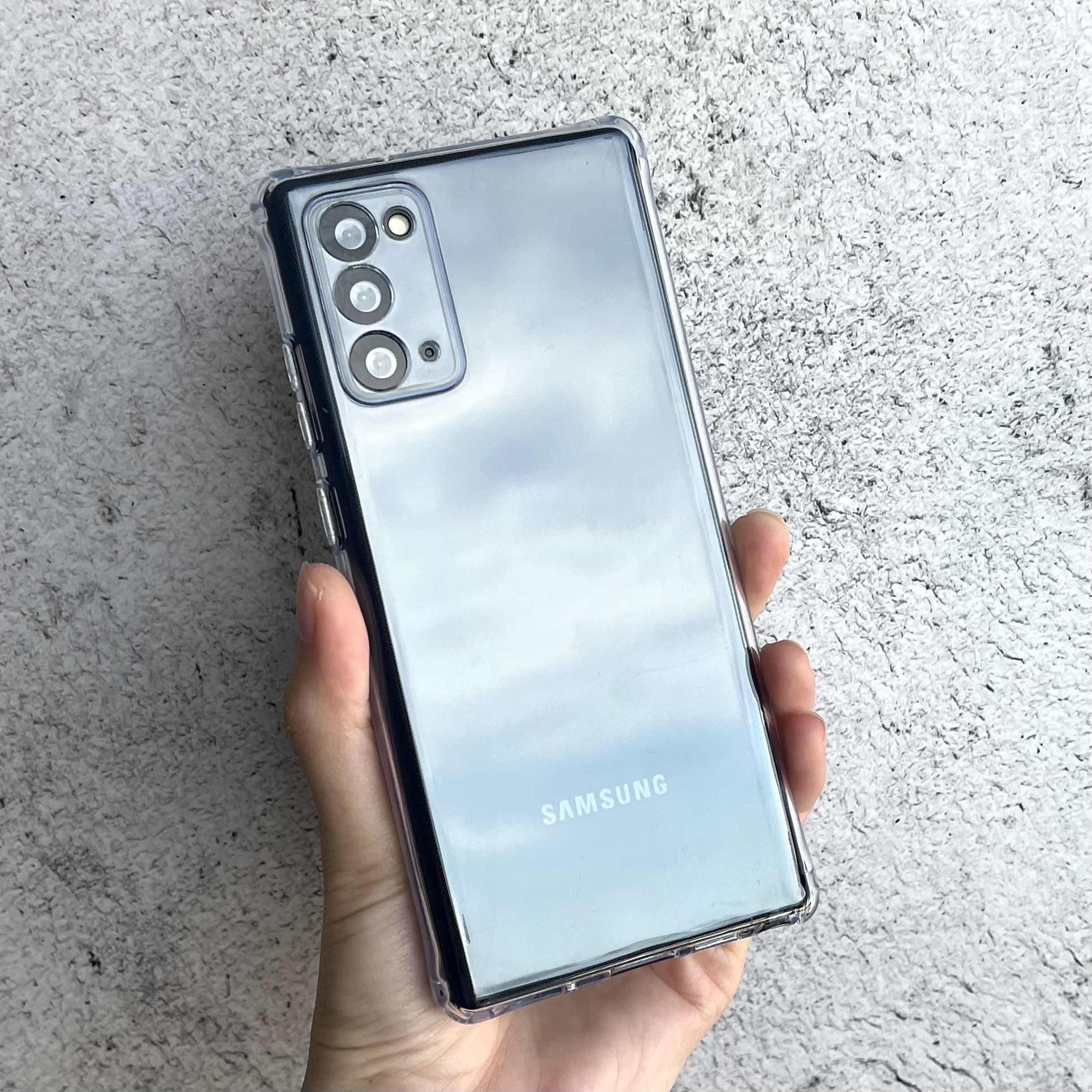 변색없는 젤리 범퍼 슬림 풀커버 카메라보호 투명, 갤럭시 노트20