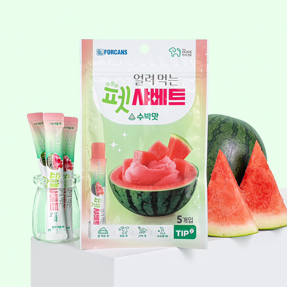 포켄스 얼려 먹는 펫샤베트 강아지간식 수박, 65g, 1개 - 메인 이미지