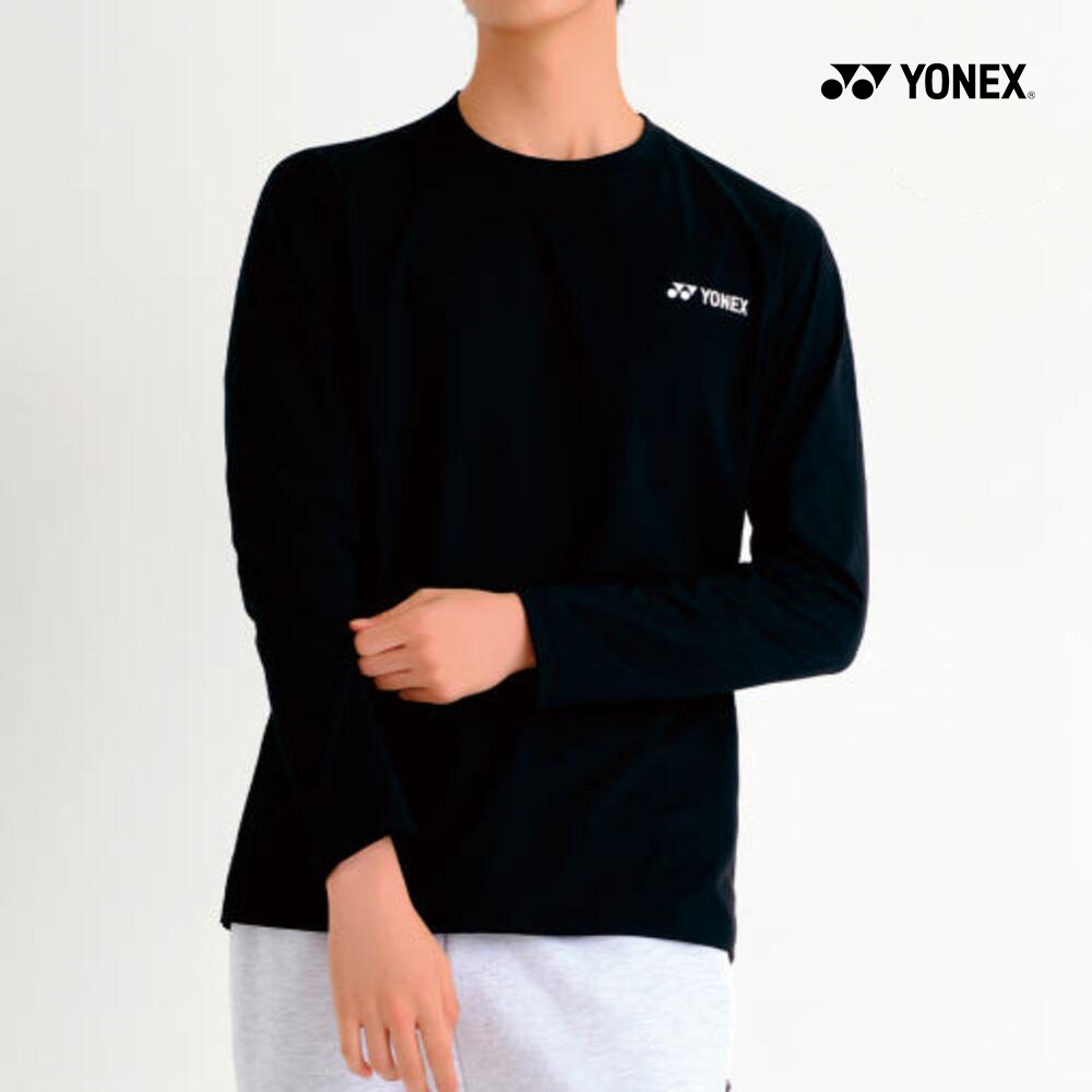 요넥스 253TL001U 긴팔티 배드민턴 의류 티셔츠 상의 남녀공용 배드민턴복 블랙 - 상품 이미지
