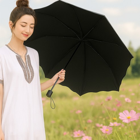 어반플렉스 초경량 꽃무늬 햇빛 차단 양산 우산 - 상세 이미지 4