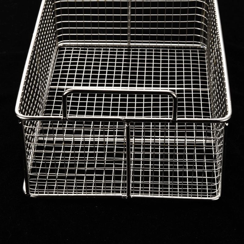사각 스텐 채망 체반 바구니 스테인리스 소쿠리 과일 특대형 외부 손잡이 38x25cm - 상세 이미지 2