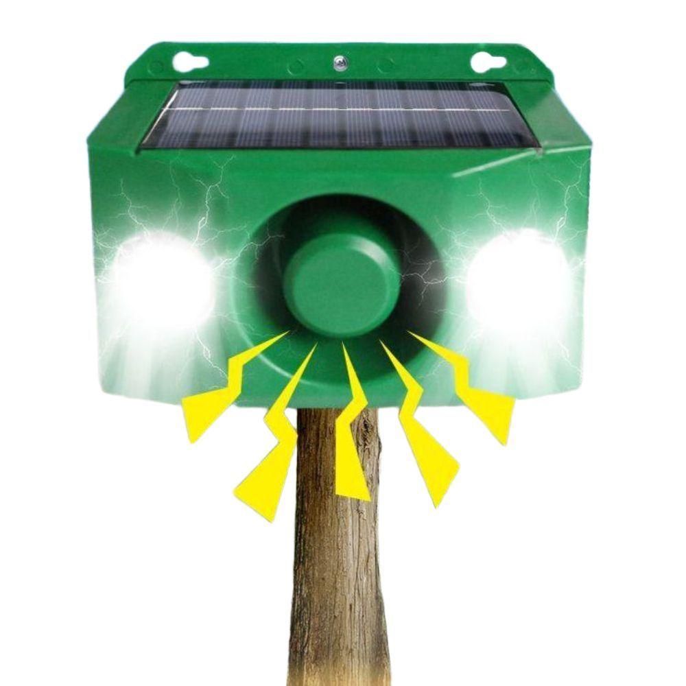 두더지 퇴치기 멧돼지 사이렌 야생동물 쥐 과수원 경광등 초음파 LED 쌍방향 폭음 유인등 (24cm) - 상품 이미지