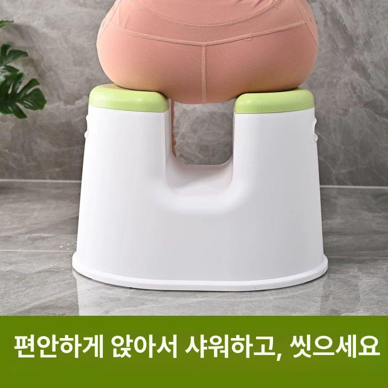 좌욕 의자 엉덩이 욕실 가정용 씻기 휴대용 두꺼워진 미끄럼 방지 150.0kg A - 상세 이미지 2
