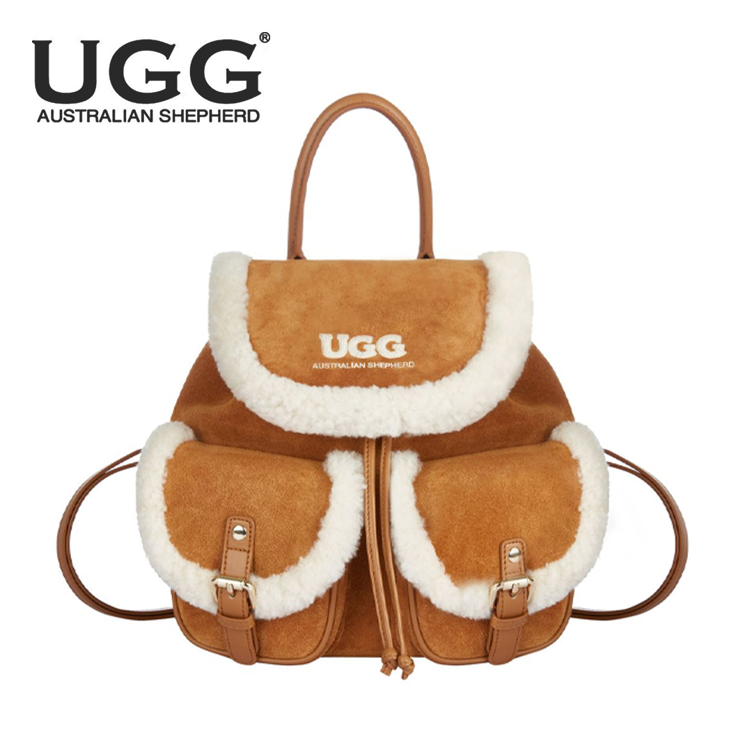 호주 에버어그 찰리 멀티 스웨이드 백팩 더블포켓 투웨이 토트백 숄더백 어그 로고 여성 가방 ASA031