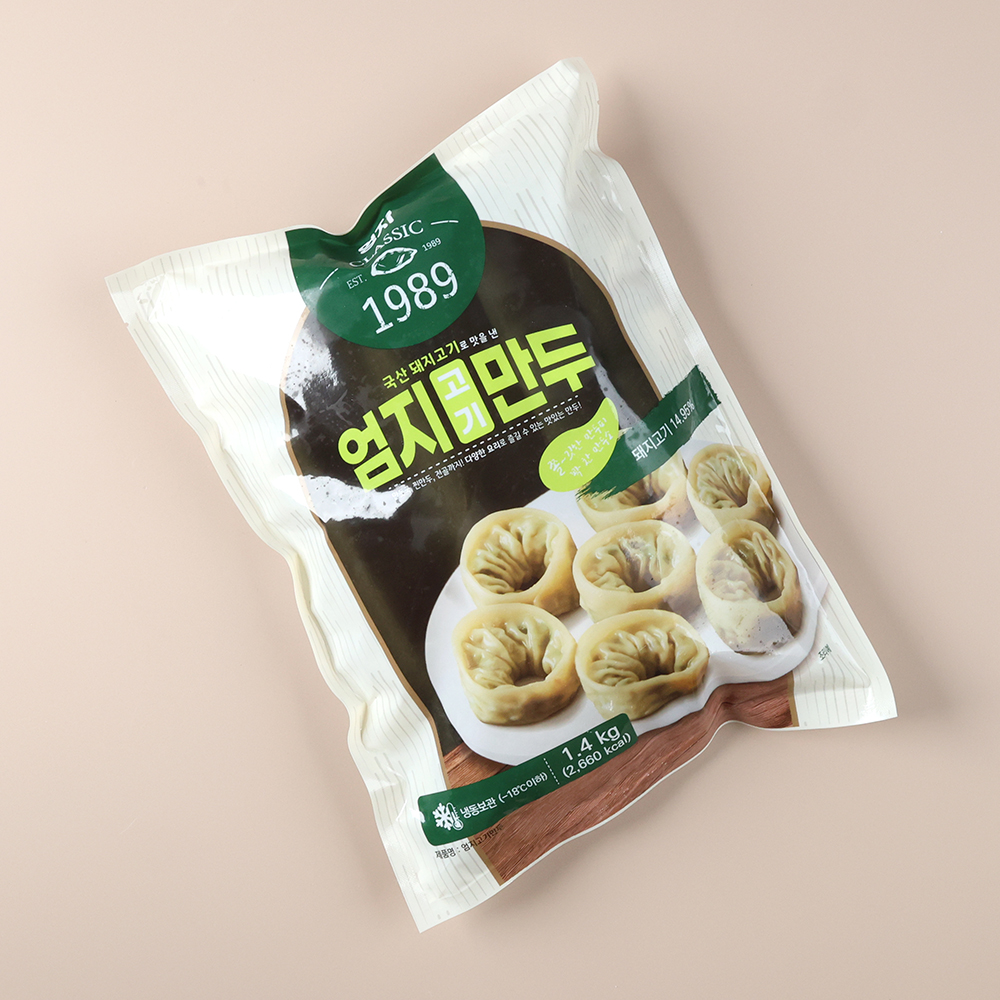 엄지 맛있는 손만두 업소용 냉동 고기손만두, 1.4kg, 1개 - 메인 이미지