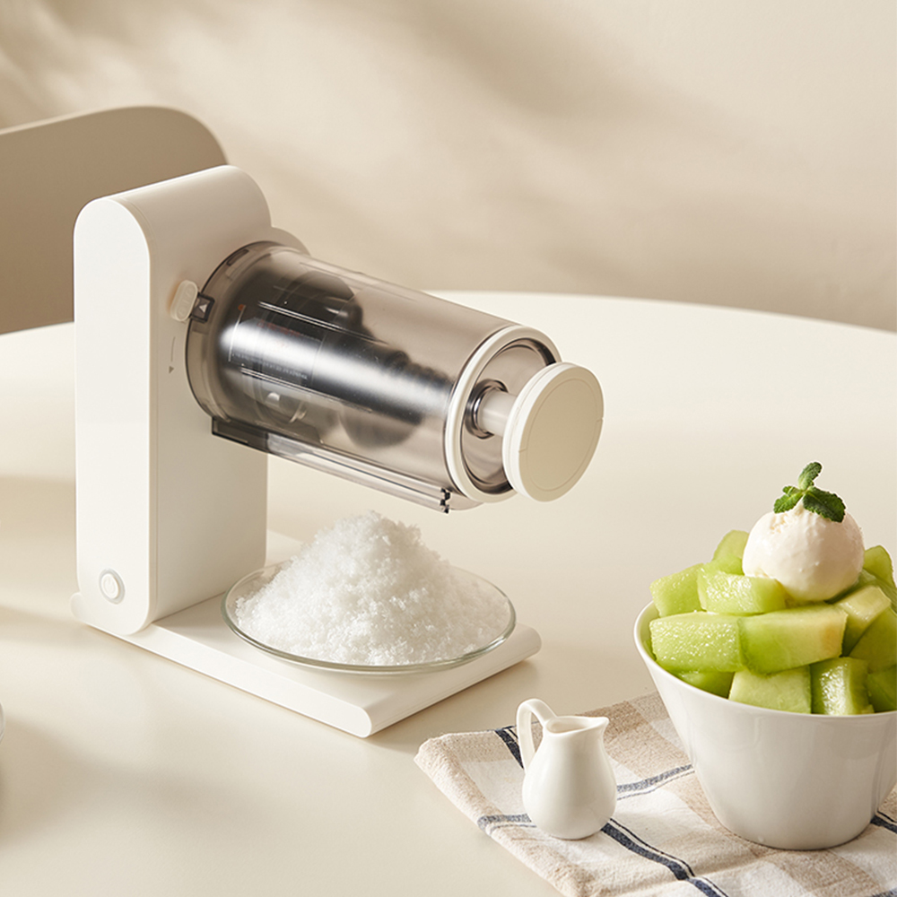 단미 무선 자동 눈꽃빙수기 팥빙수기계 우유빙수 슬러시 제빙기 빙삭기 화이트/핑크/옐로우