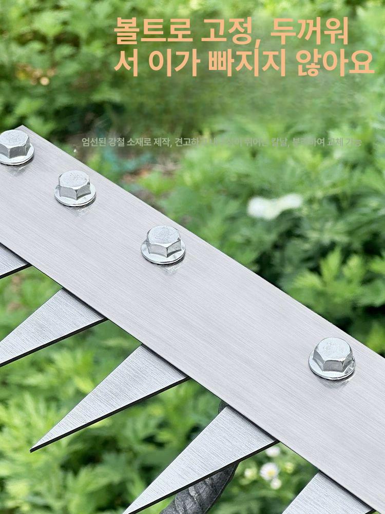갈퀴 잡초 제거 텃밭 농기구 뽑기 쇠스랑 잔디 뿌리 날 포함 5치 제초 일체형 갈퀴 - 상세 이미지 5