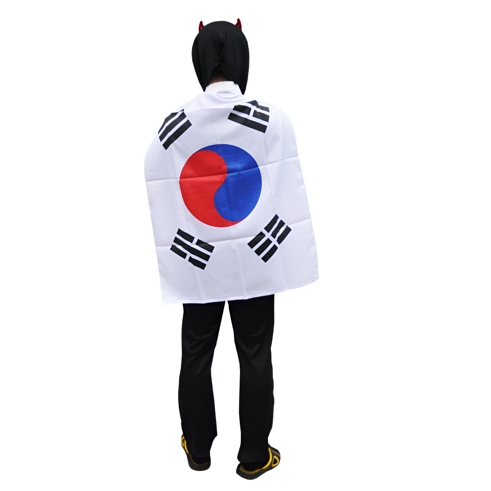 태극기망토 집회 대형 태극기 응원 시위 대한민국 국기 국산 8호 - 상세 이미지 2