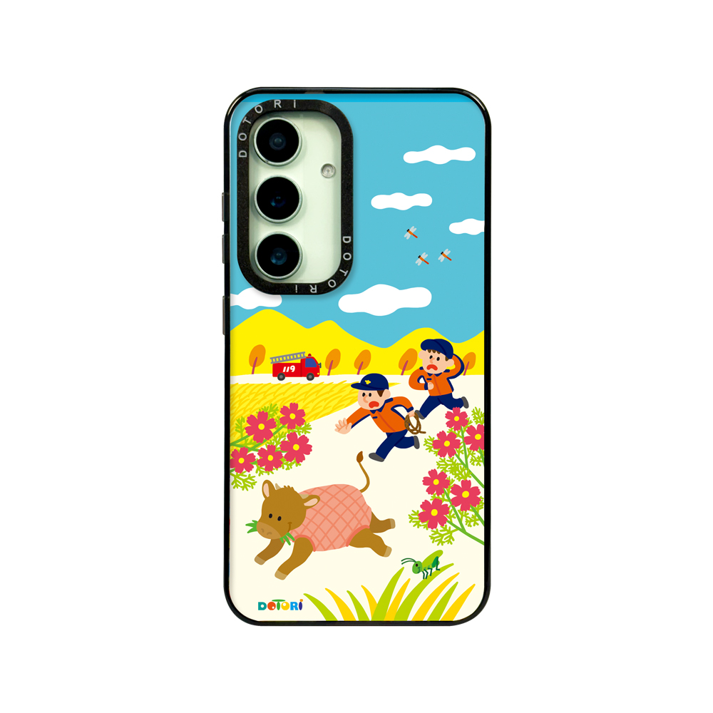 도토리 소방관(동글이) 응원해 갤럭시 아이폰 플롯 핸드폰 케이스