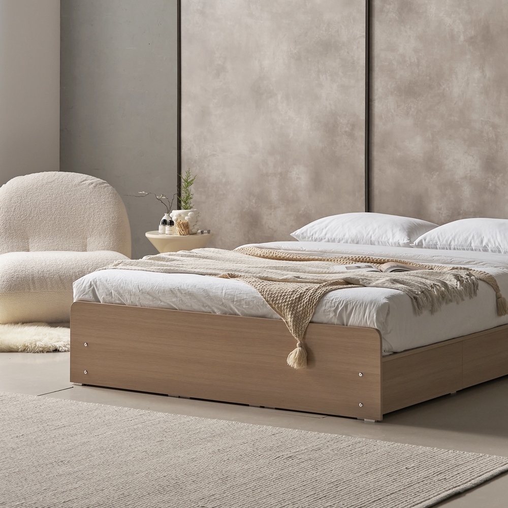 아몬디 무헤드 안방 수납침대 호텔식침대 서랍형 슈퍼싱글프레임