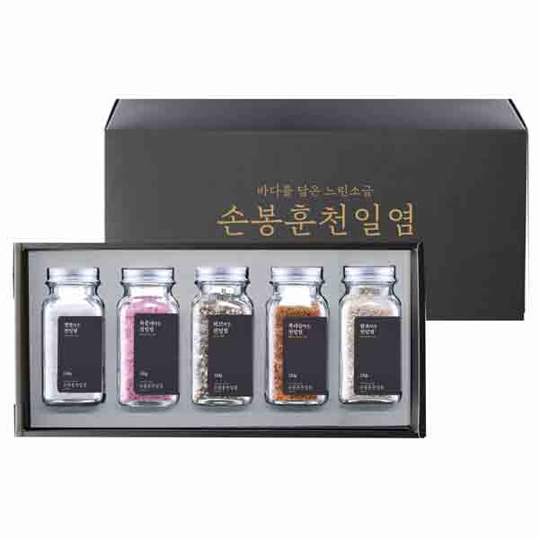 손봉훈 신안천일염 소금 선물세트 솔트레인보우 5종 집들이 결혼식 답례품 솔트 - 상품 이미지