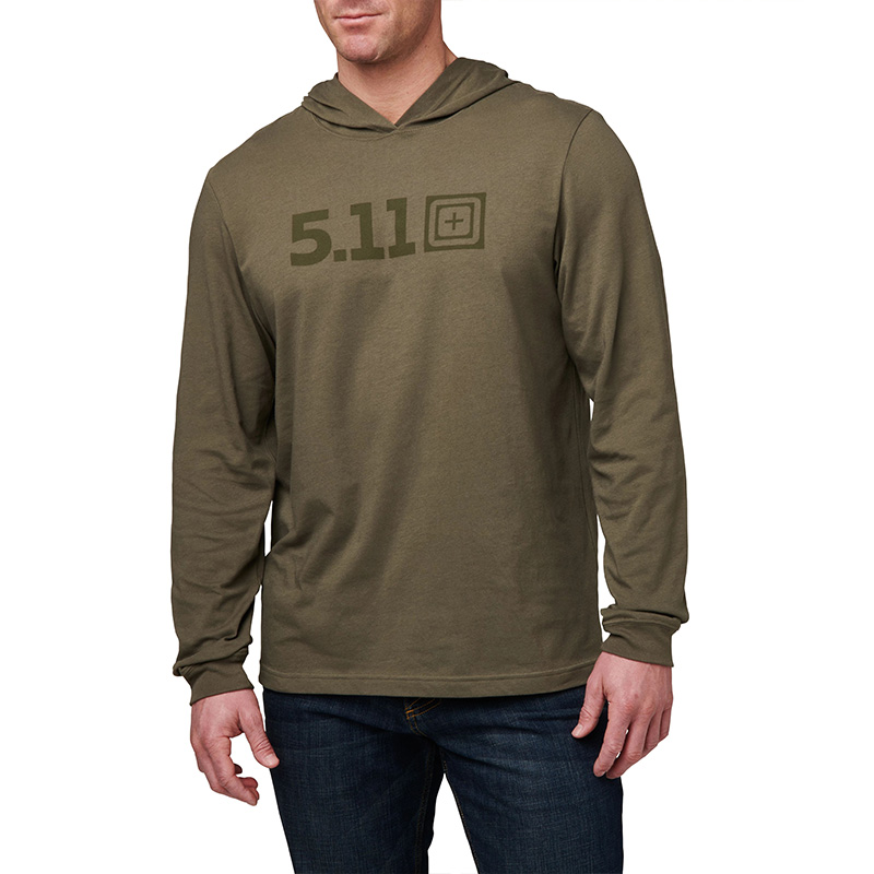 5.11 택티컬 511 후드 티셔츠(레인저그린) - Hooded Long Sleeve Tee (Ranger Green) - 상품 이미지